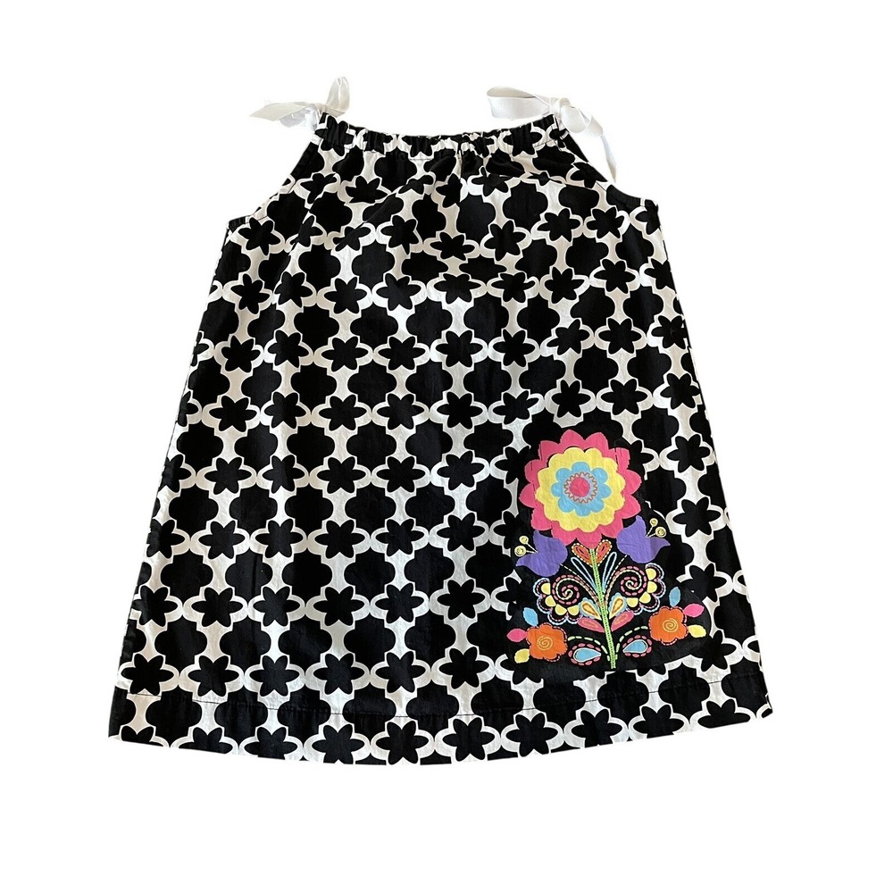 Hanna Andersson pillowcase Floral Geometric Dress girls 4 Toddler cottagecore